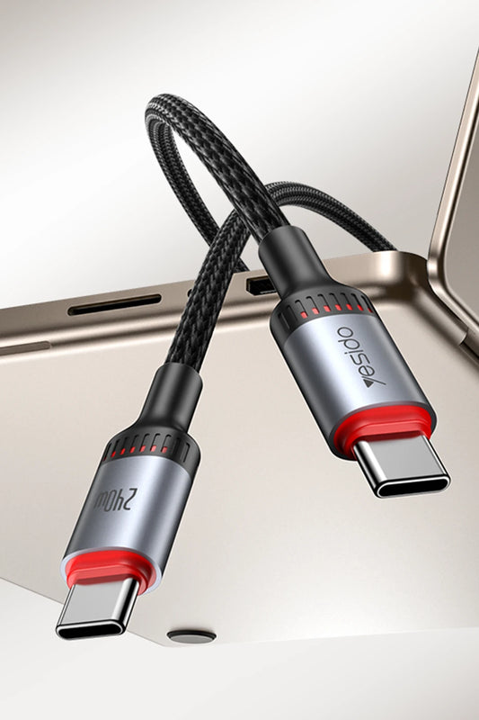 Yesido CA185 1.2M 240W Type-C to Type-C PD Hızlı Şarj Kablosu