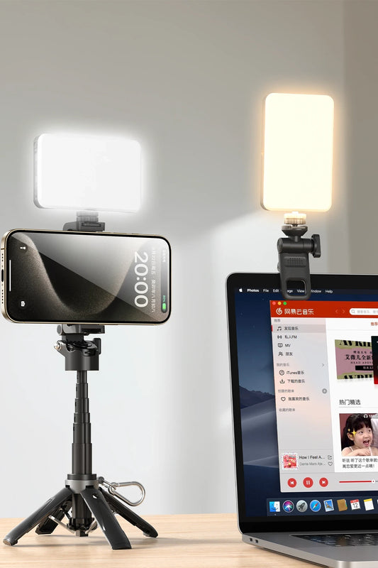 Yesido DH12 Ultra İnce Mini Tripodlu 120 Adet Ledli Yayın Işığı