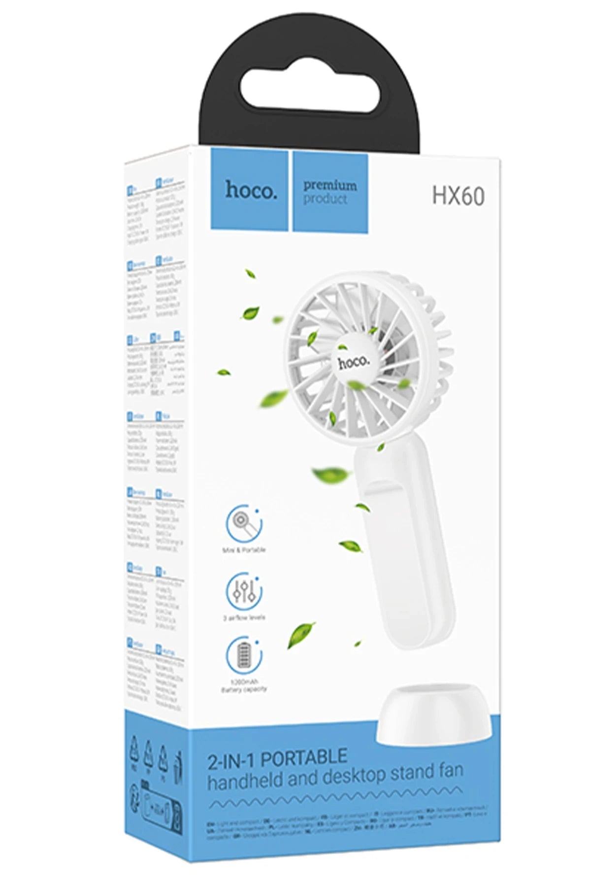 Hoco. HX60 Nimble El Tipi ve Masaüstü Soğutucu Fan