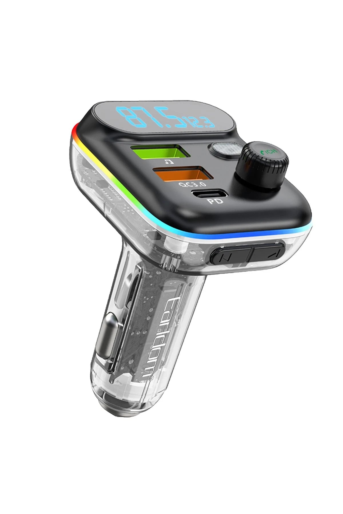 Earldom M80 Bluetooth USB3.0 ve Type C PD Hızlı Şarj FM Transmitter