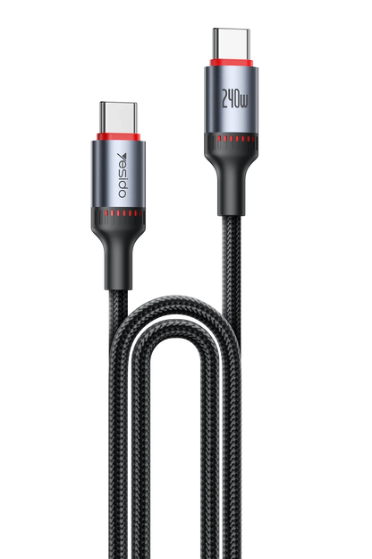 Yesido CA186 2M 240W Type-C to Type-C PD Hızlı Şarj Kablosu