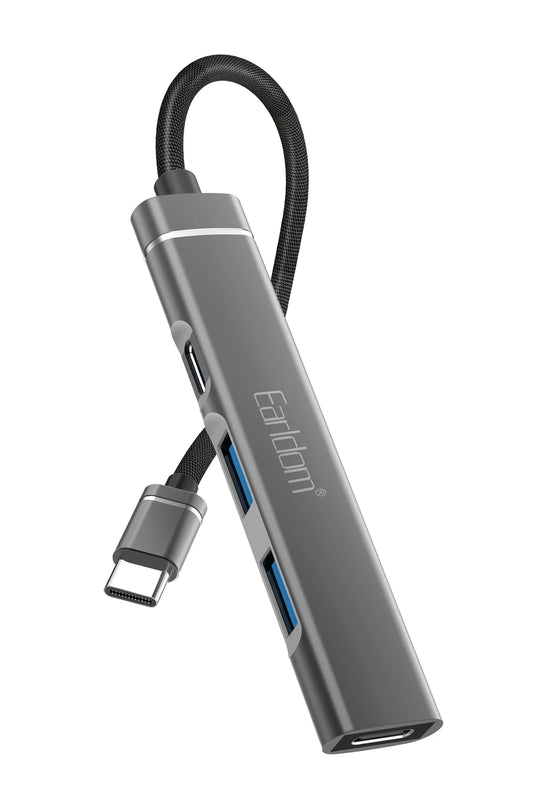 Earldom HUB19 2 Adet USB ve 2 Adet Type-C Çıkışlı PD Şarj Destekli Hub Dönüştürücü