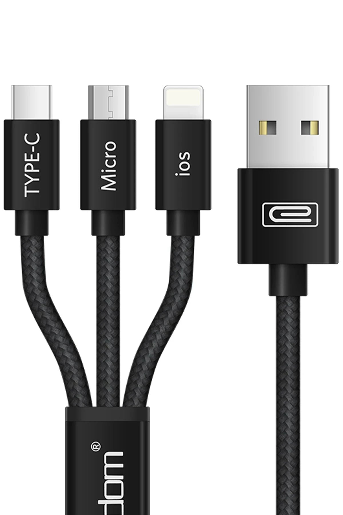 Earldom EC-IMC015 1.2M 3in1 USB to Type-C / Lightning / Micro Hızlı Şarj Kablosu