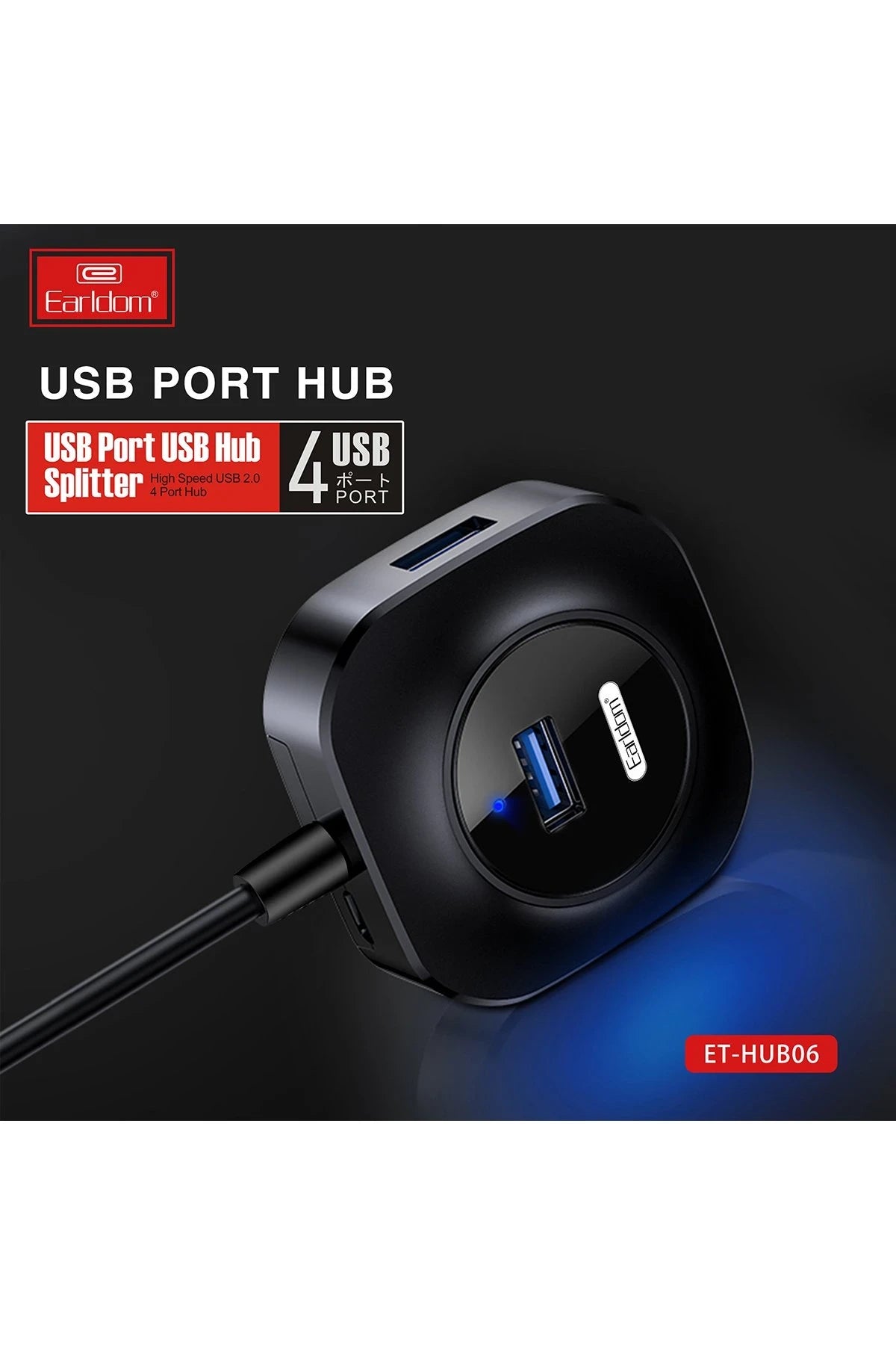 Earldom HUB06 Tak Çalıştır 4 Adet Usb 2.0 Çıkışlı Usb Çoklayıcı