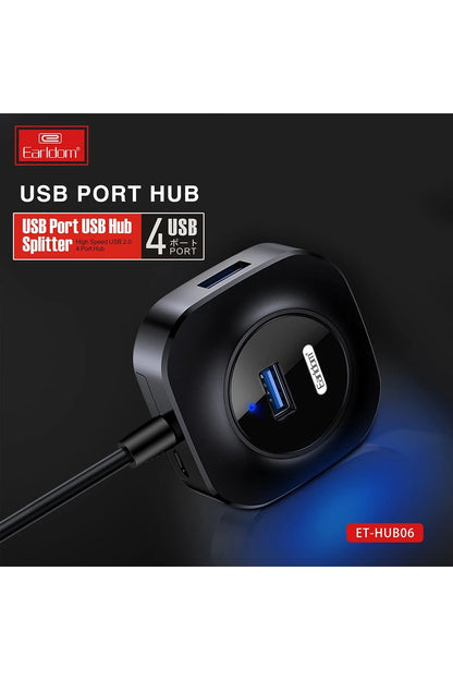 Earldom HUB06 Tak Çalıştır 4 Adet Usb 2.0 Çıkışlı Usb Çoklayıcı