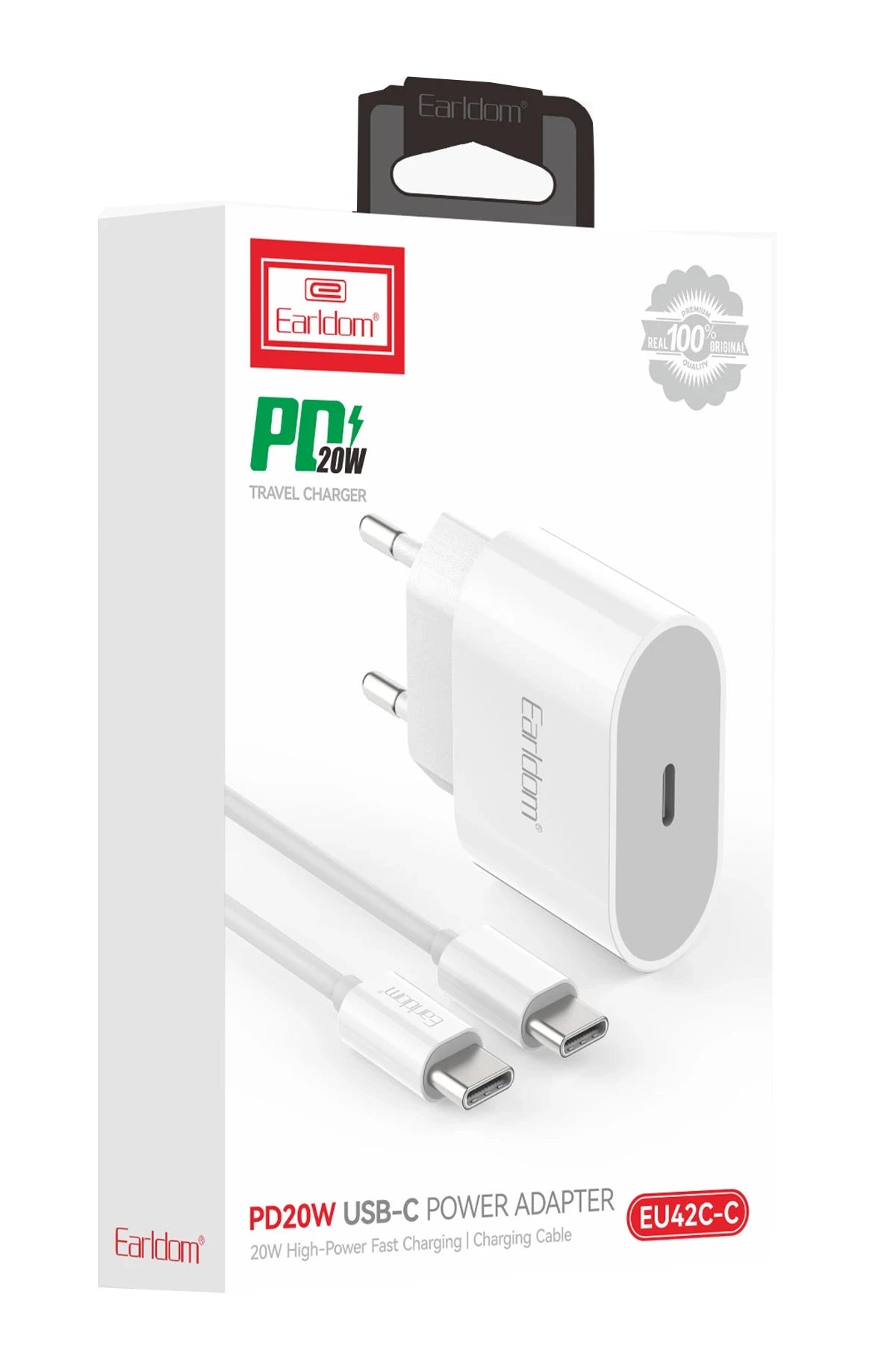 Earldom ES-EU42C 20W PD Hızlı Yeni Nesil Type-C to Type-C Şarj Cihazı