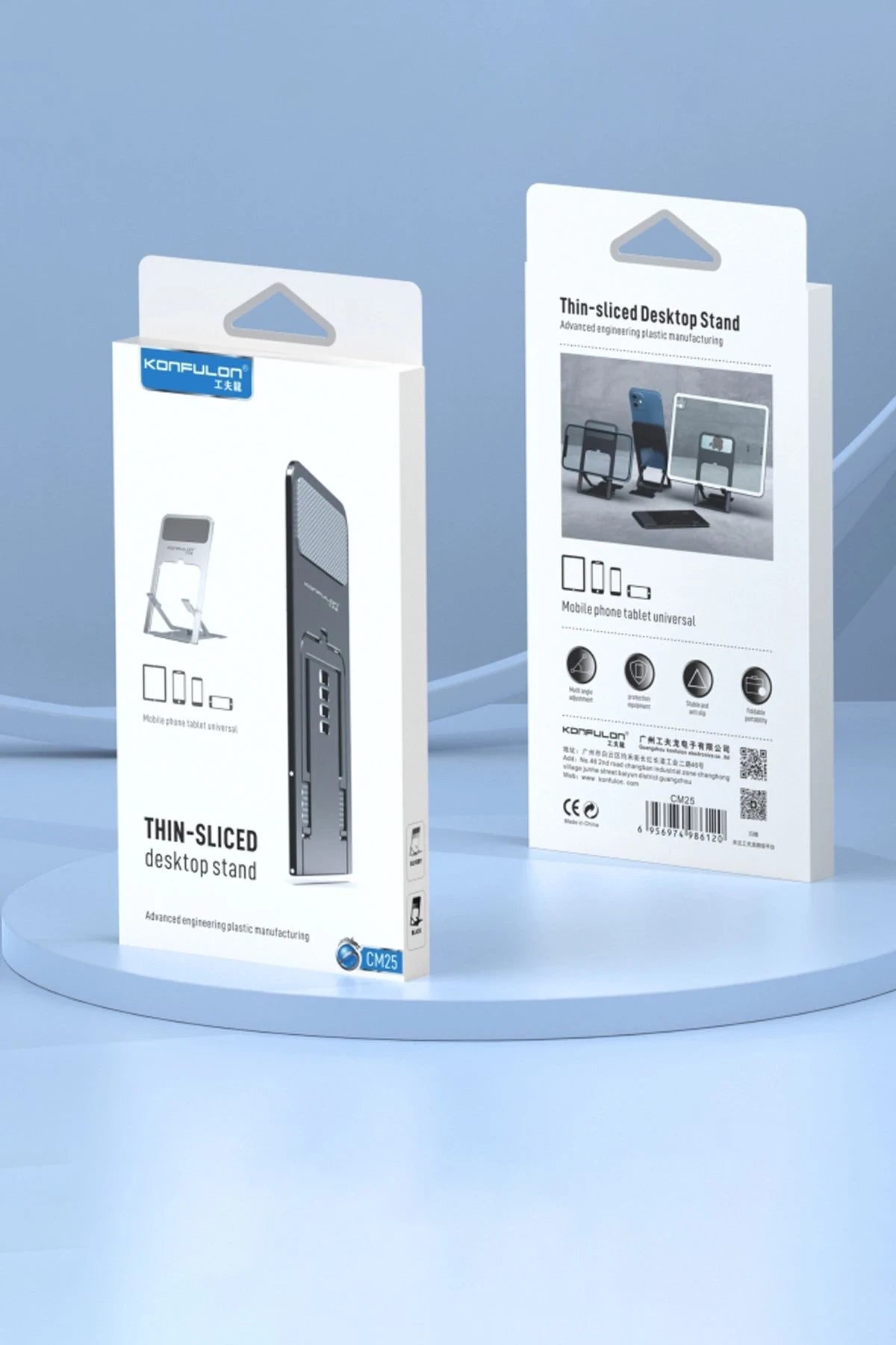 Konfulon CM25 Ayarlanabilir Katlanabilir Masaüstü Telefon ve Tablet Tutucu