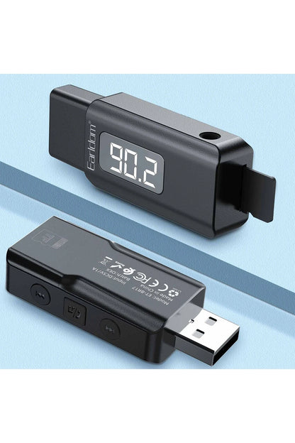 Earldom BR17 BT 5.3 SD Kart ve Aux Çıkışlı Arama Destekli Dijital Ekranlı 2in1 USB FM Transmitter