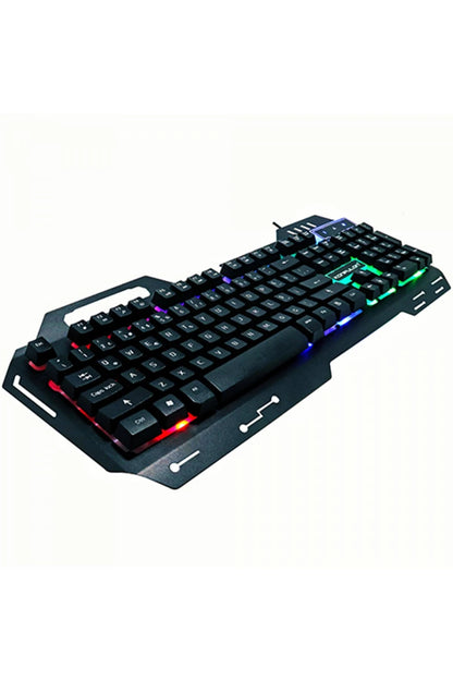 Konfulon V1 RGB Işıklı Metal Yüzey Türkçe Q Kablolu Gaming Klavye