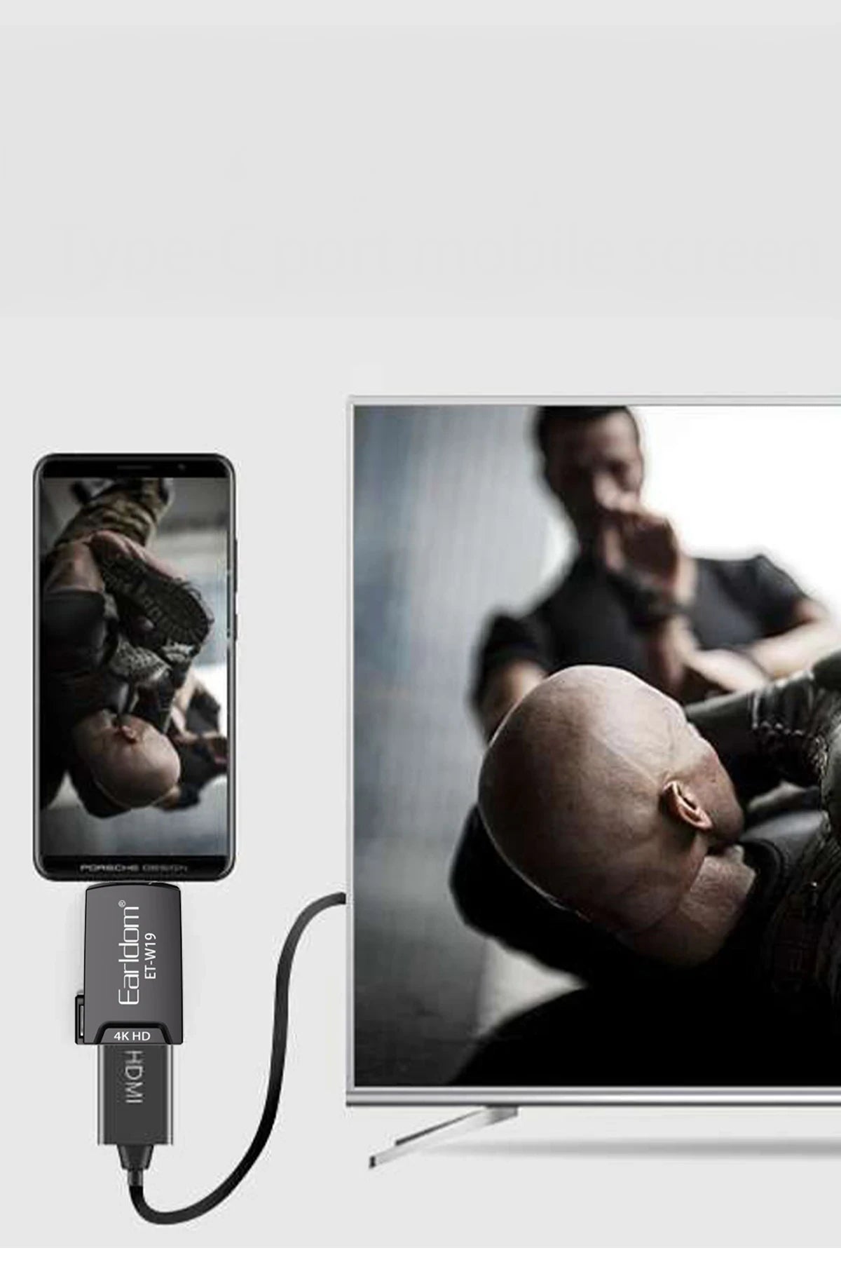 Earldom W19 4K Tak Çalıştır Type-C to HDMI Dönüştürücü