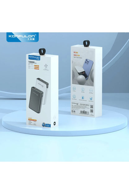 Konfulon A6Q 22.5W Usb 3.0 ve 20W Type-C Çıkışlı 10.000 mAh PD Powerbank