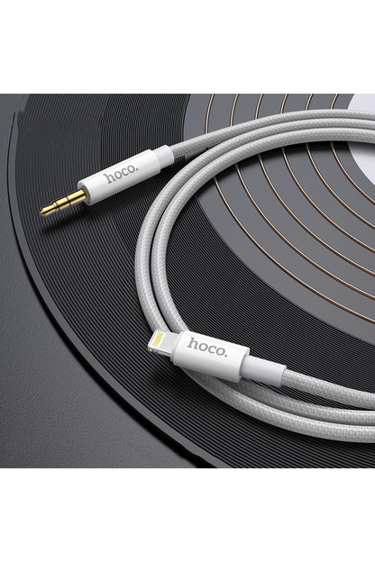 Hoco. UPA19 1M Hasırlı Lightning to Aux Kablo