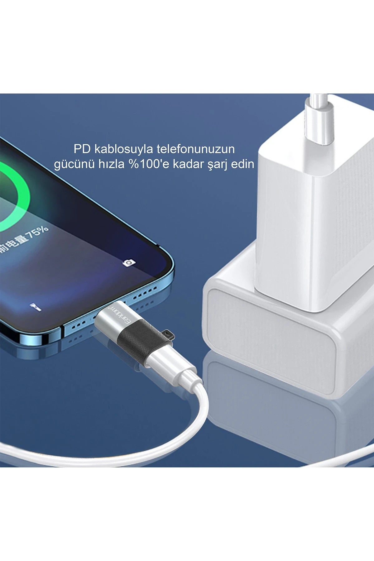 Earldom TC17 Tak Çalıştır Lightning to Type-C Dönüştürücü
