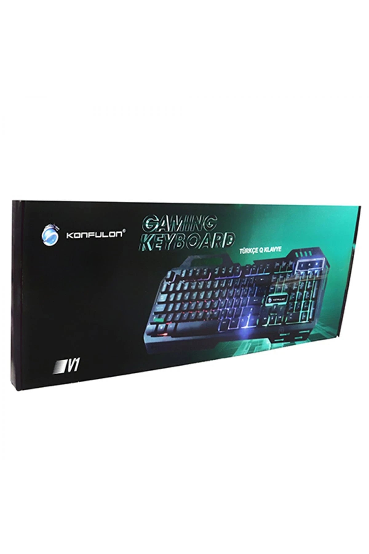 Konfulon V1 RGB Işıklı Metal Yüzey Türkçe Q Kablolu Gaming Klavye