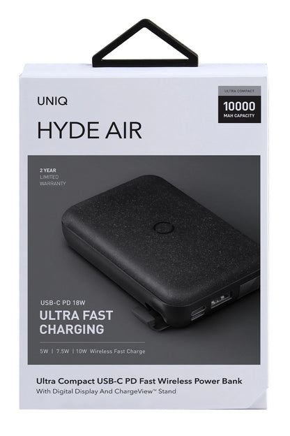 Uniq Hydeair 10.000mAh Manyetik PD Kablosuz 18W Type-C PowerbanK