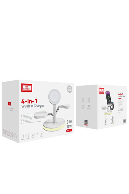 Earldom WC51 4in1 Kablosuz Masaüstü Şarj Standı