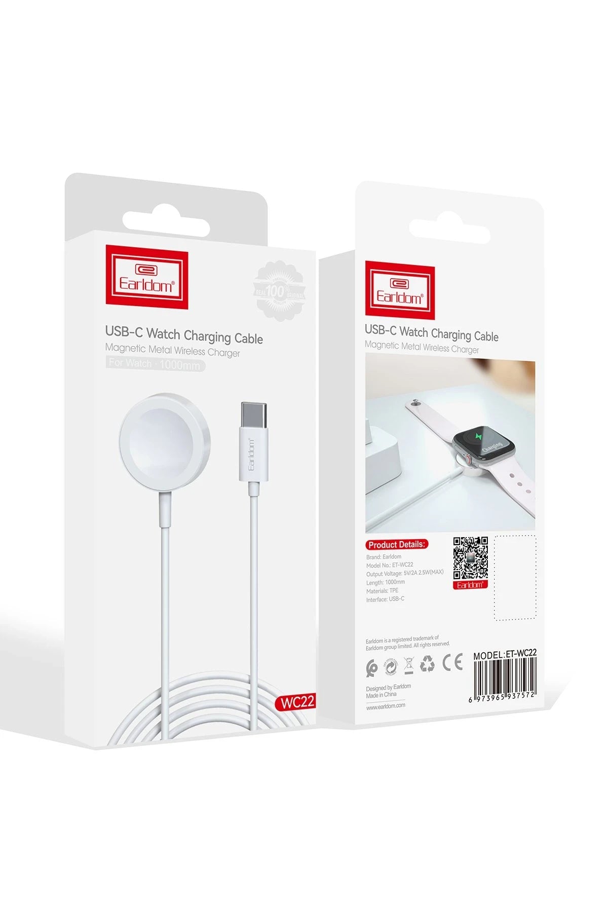 Earldom WC22 Apple Watch Kablosuz Type-C Şarj Cihazı