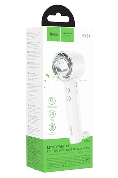 Hoco. HX61 Exquisite El Tipi ve Masaüstü Katlanabilir Soğutucu Fan