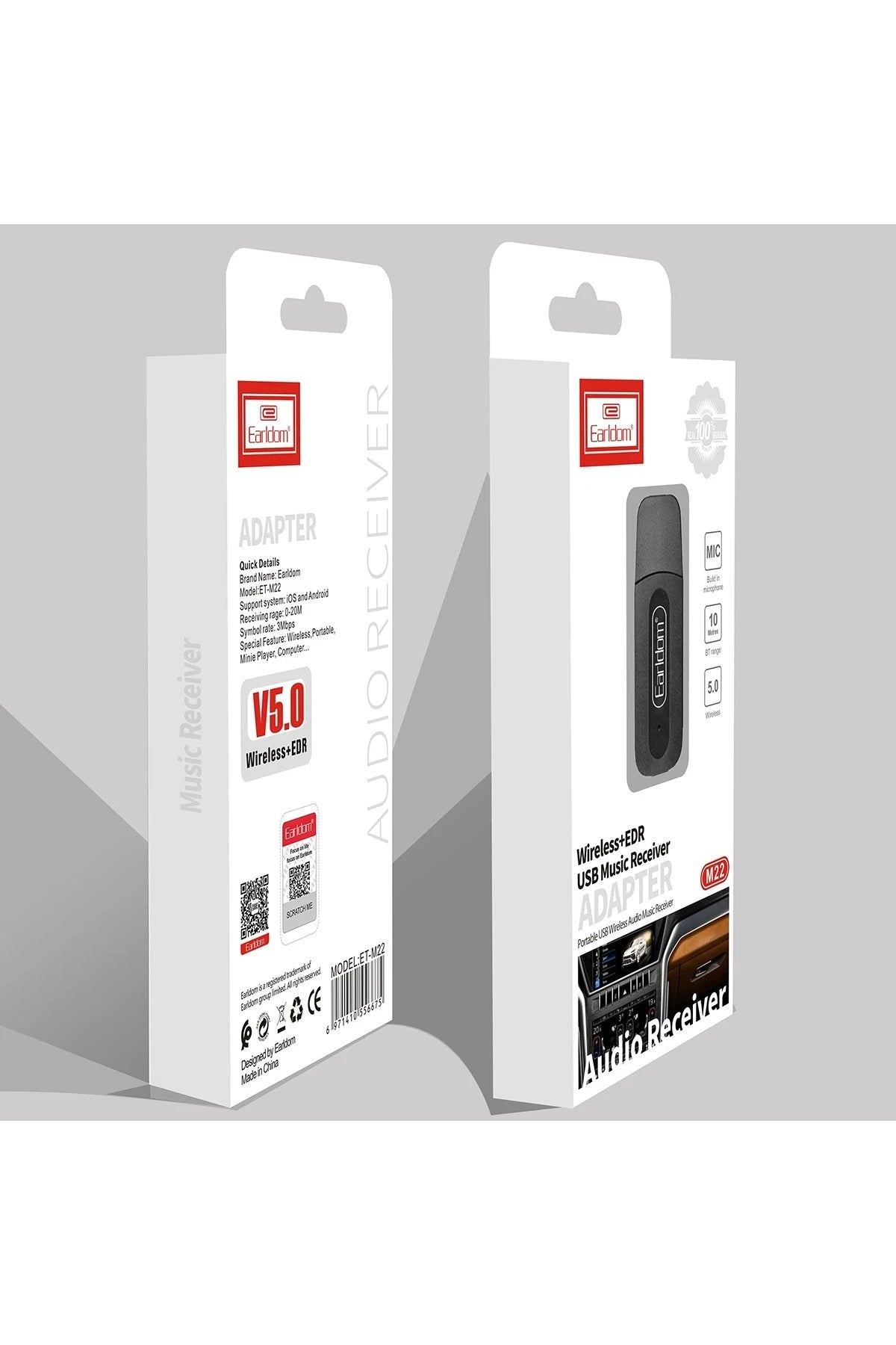 Earldom M22 Bluetooth 5.0 Usb Aux Dönüştürücü