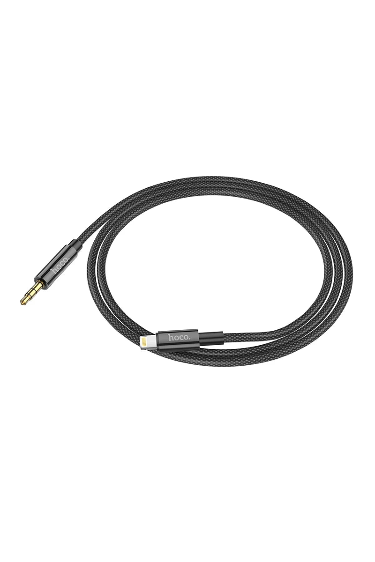 Hoco. UPA19 1M Hasırlı Lightning to Aux Kablo